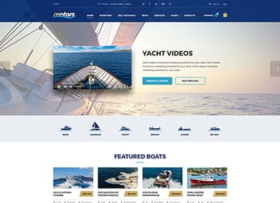 Motors - Car Dealer, Rental & Classifieds WordPress theme demo layout Boats Dealership